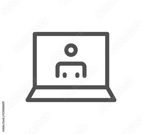 Business people icon outline and linear vector.

