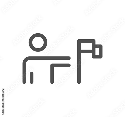 Business people icon outline and linear vector.

