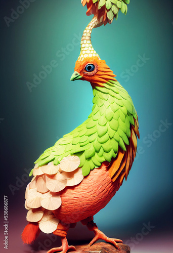 Pheasant with tropcial colors photo