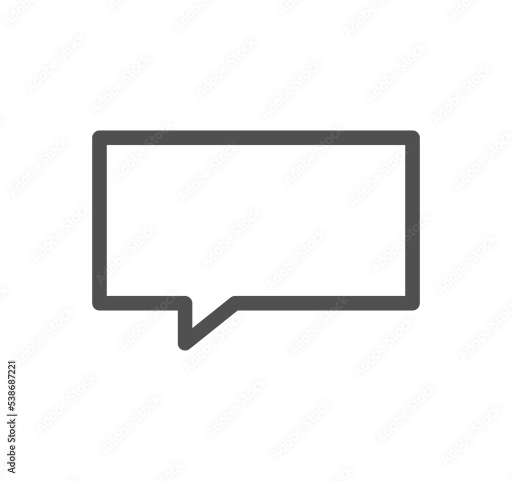 Message icon outline and linear vector.
Message icon outline and linear vector.