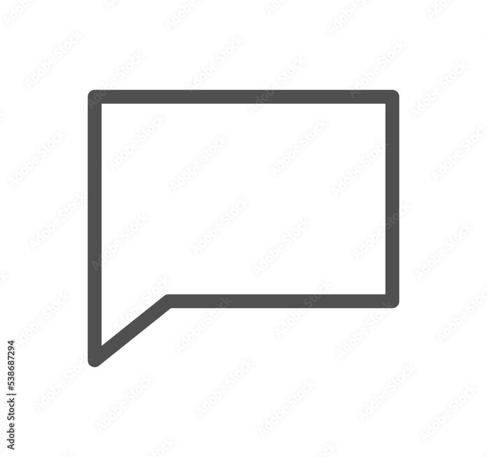 Message icon outline and linear vector.
Message icon outline and linear vector.