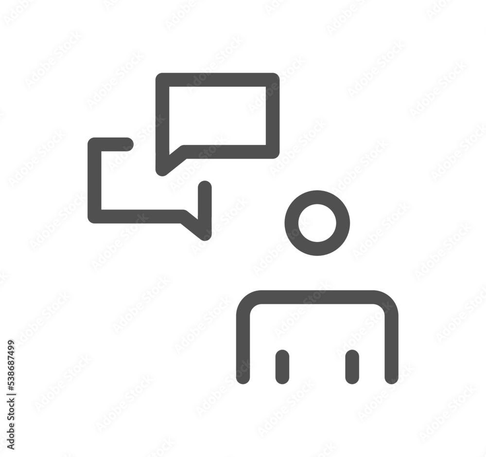Business people icon outline and linear vector.
Business people icon outline and linear vector.