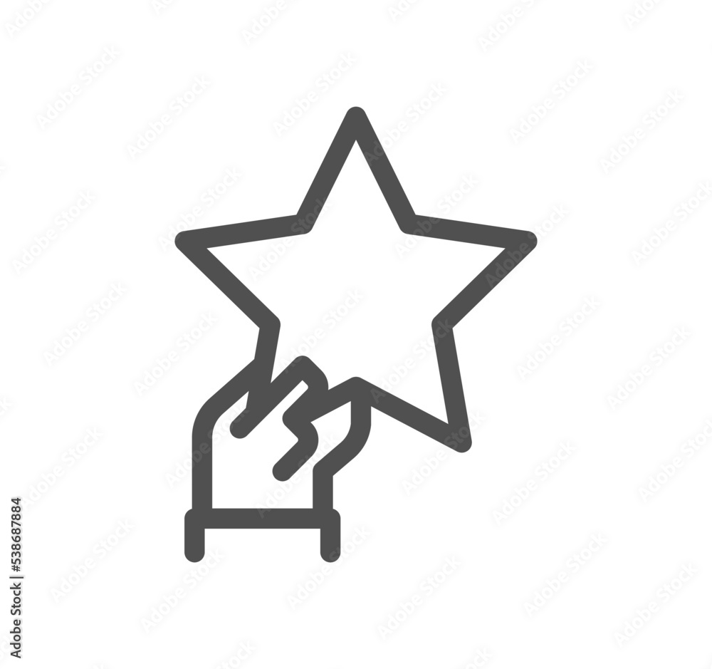 Obraz premium Star icon outline and linear vector. 