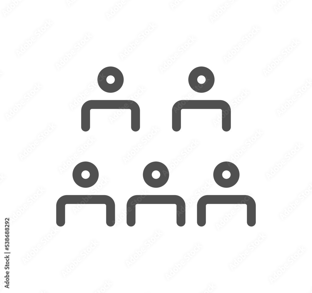 Video conferencing icon outline and linear vector.
Video conferencing icon outline and linear vector.
