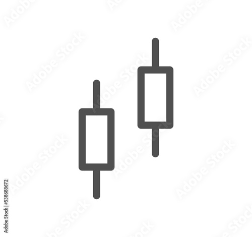 Cryptocurrency icon outline and linear vector. 
