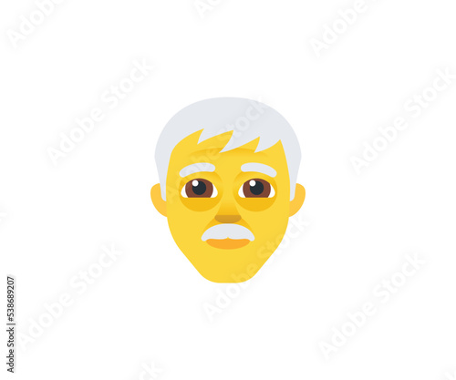 Old man Vector Isolated Character. Old man Icon