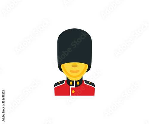 British Guard Vector Isolated Character. British Guard Icon