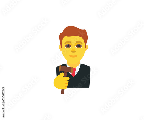 Judge Vector Isolated Character. Judge Icon