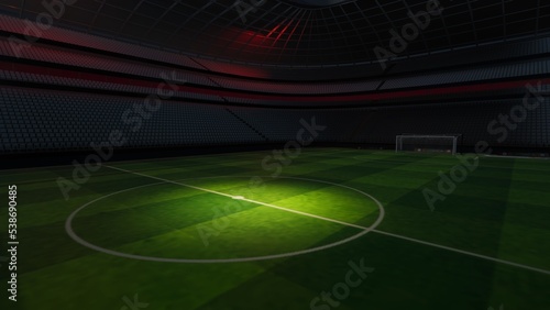 Football stadium at night. An imaginary stadium is modelled and rendered, 3d illustration  © MUS_GRAPHIC