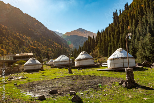 tent in the mountains photo