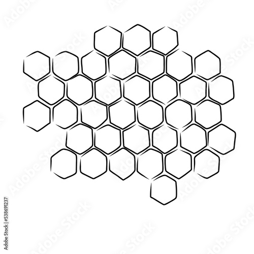 propolis honey comb sketch style. hand drawn honeycomb. Black and white image bee wax. Bee honey and propolis doodle vector.