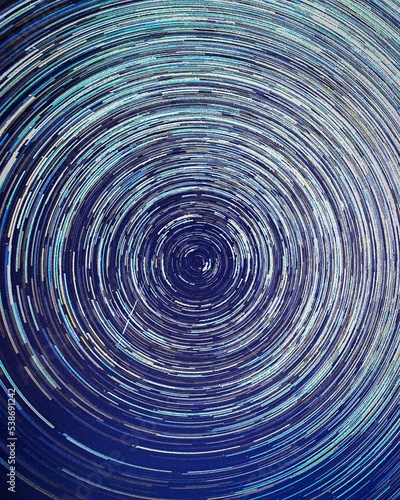Wonderful milky way with million stars at night and startrails