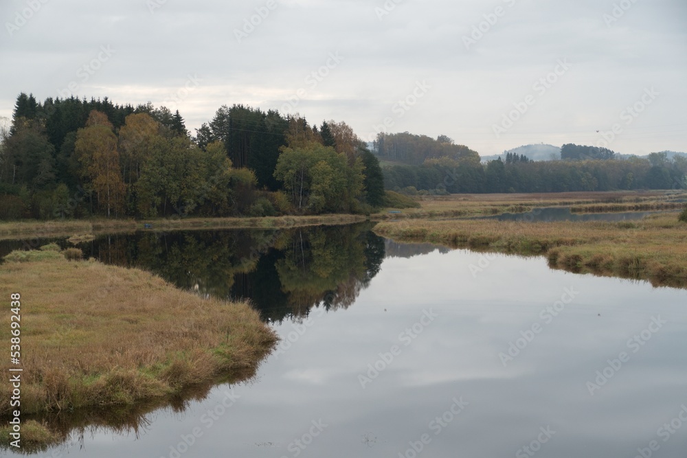 czech countryside nature in autumn season