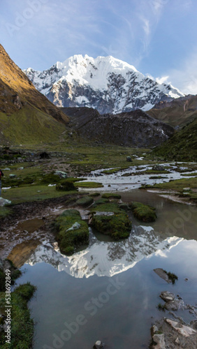 The mountain view is mesmerizing. The water elements such as lakes, waterfalls, or rivers highlight how the mountains have been shaped. 
The color change between autumn and spring is breathtaking!