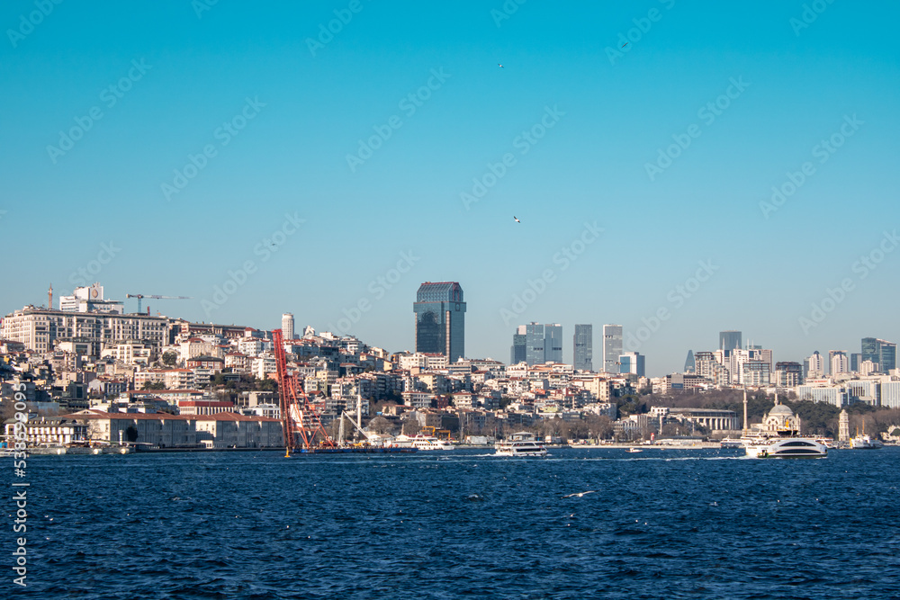 Istanbul city view, Istanbul city view from the Bosphorus.