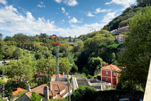 Panoramic view from the national palace in Sintra photo