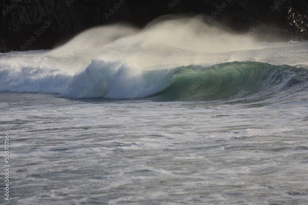 The sea brings out its most beautiful waves for surfing The sea brings out its most beautiful waves for surfing