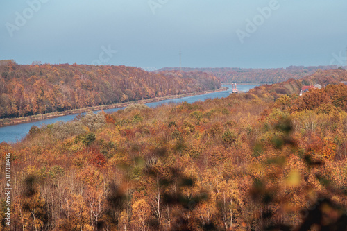 Nord-Ostsee-Kanal in autumn colours. High quality photo photo