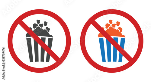  popcorn snack with stop sign