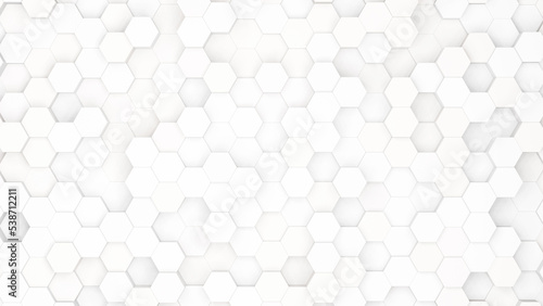 Realistic abstract honeycomb background. 3d rendering.