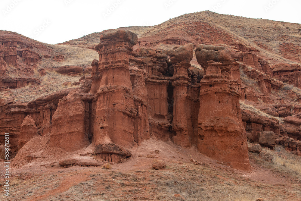 Fototapeta premium Narman Fairy Chimneys Drone Photo, Narman Erzurum, Turkey
