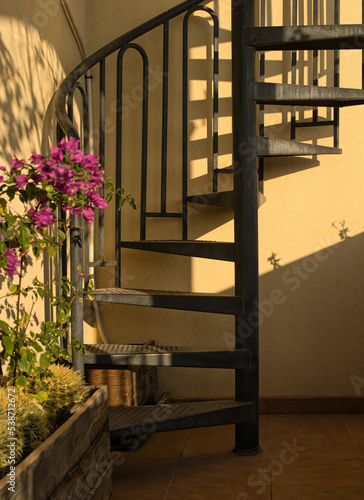 spiral staircase outside