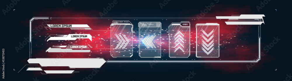 Sci Fi modern user interface elements. futuristic abstract HUD frame ...