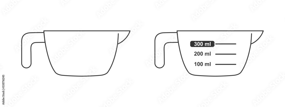 300 Ml Volume Cups Blank And With Measuring Scale Liquid Containers 300-ml-volume-cups-blank-and-with-measuring-scale-liquid-containers