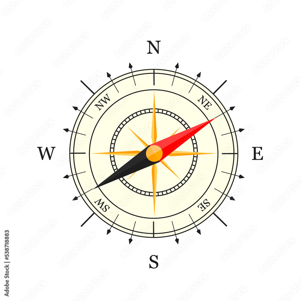 Compass wind rose hand drawn PNG design element Compass wind rose hand drawn PNG design element