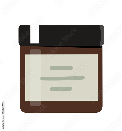 Cosmetic scrub icon. Facial skin care, fight against wrinkles and blackheads. Graphic element for website, poster or banner. Beauty and hygiene, routine concept. Cartoon flat vector illustration