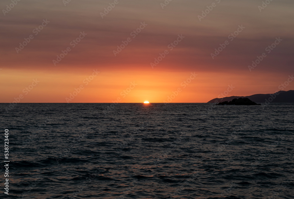 Sea Sunset in Petrovac, Montenegro Sea Sunset in Petrovac, Montenegro