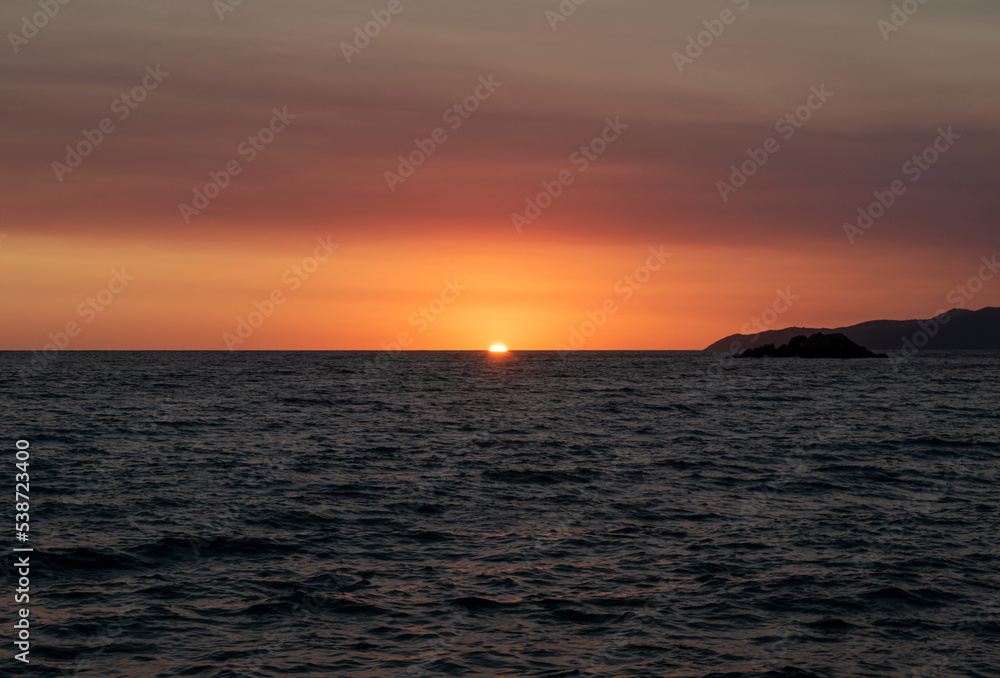 Sea Sunset in Petrovac, Montenegro