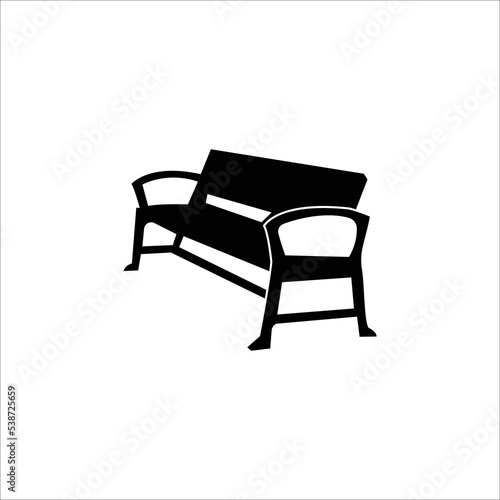 Park bench furniture sofa icon