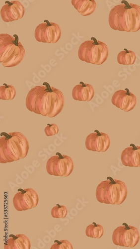 Wallpaper with pumpkin © Anna