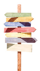 Wooden arrow signs