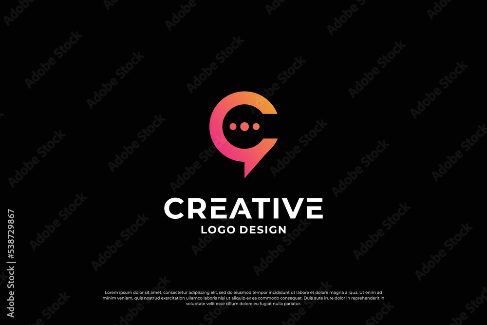 Letter C logo design template. Creative initial letters C logo design symbol. Letter C logo design template. Creative initial letters C logo design symbol.