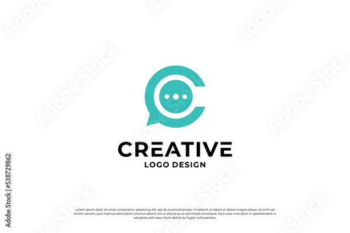 Letter C logo design template. Creative initial letters C logo design symbol.