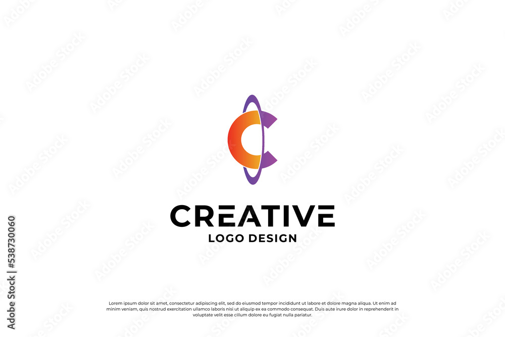 Letter C logo design template. Creative initial letters C logo design symbol. Letter C logo design template. Creative initial letters C logo design symbol.