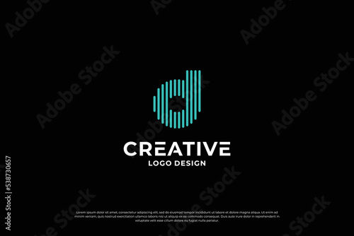 Letter D logo design vector. Initial letters D for logo brand. Creative D sign initial letter.