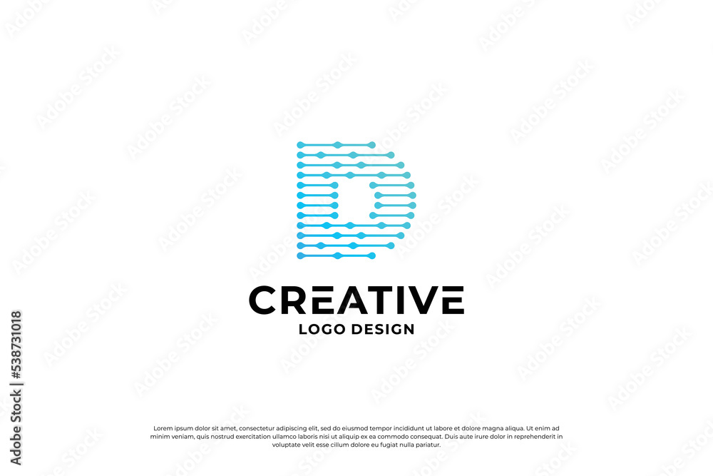 Letter D logo design vector. Initial letters D for logo brand. Creative D sign initial letter. Letter D logo design vector. Initial letters D for logo brand. Creative D sign initial letter.
