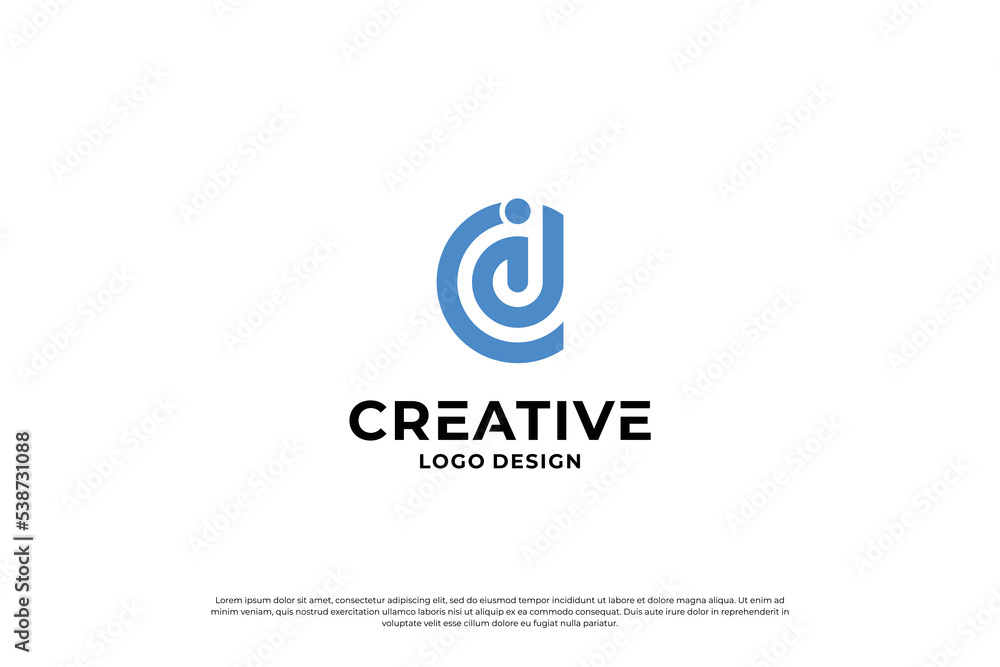 Letter D logo design vector. Initial letters D for logo brand. Creative D sign initial letter.