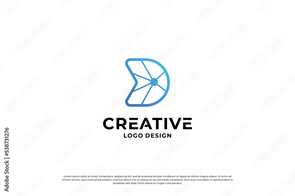 Letter D logo design vector. Initial letters D for logo brand. Creative D sign initial letter. Letter D logo design vector. Initial letters D for logo brand. Creative D sign initial letter.