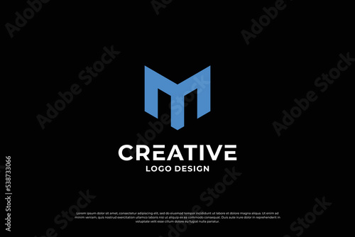 letter M logo design. Initial letters M logo mark, symbol vector.