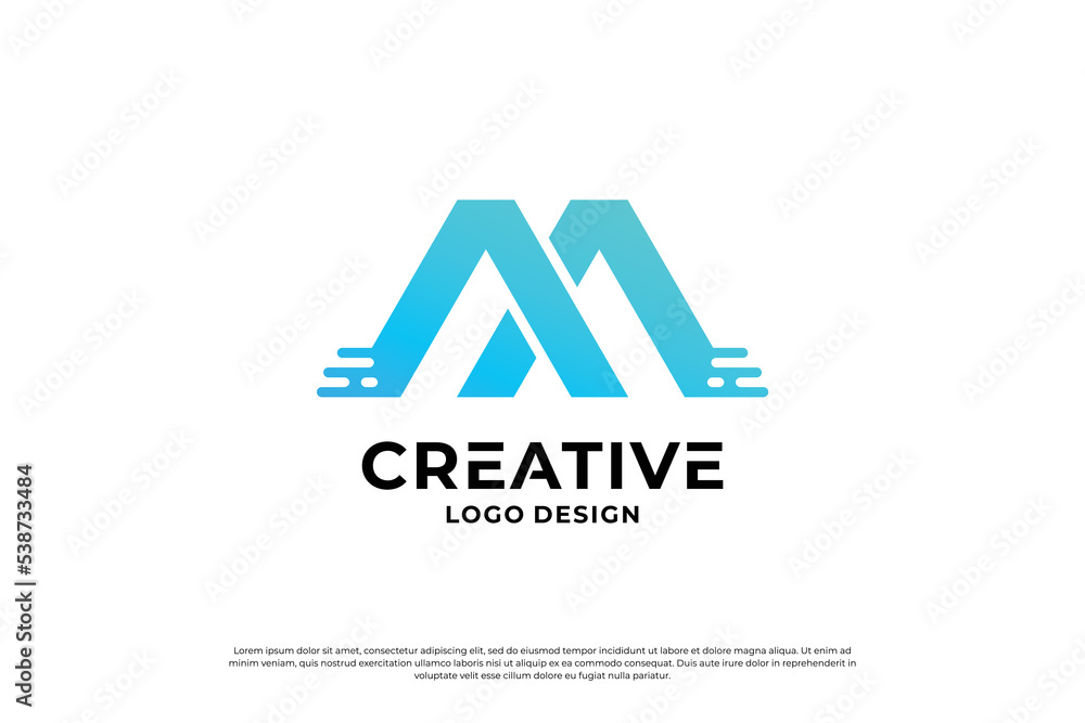 letter M logo design. Initial letters M logo mark, symbol vector. letter M logo design. Initial letters M logo mark, symbol vector.