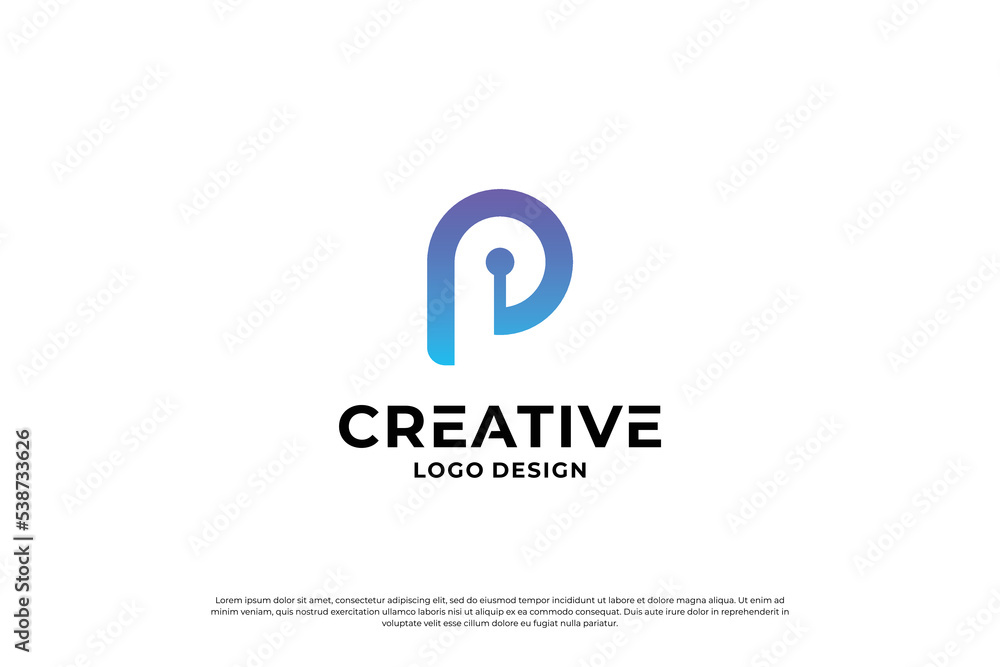 Letter P logo design inspiration. Initial letters P logo symbol mark. Creative letter P logo vector. Letter P logo design inspiration. Initial letters P logo symbol mark. Creative letter P logo vector.