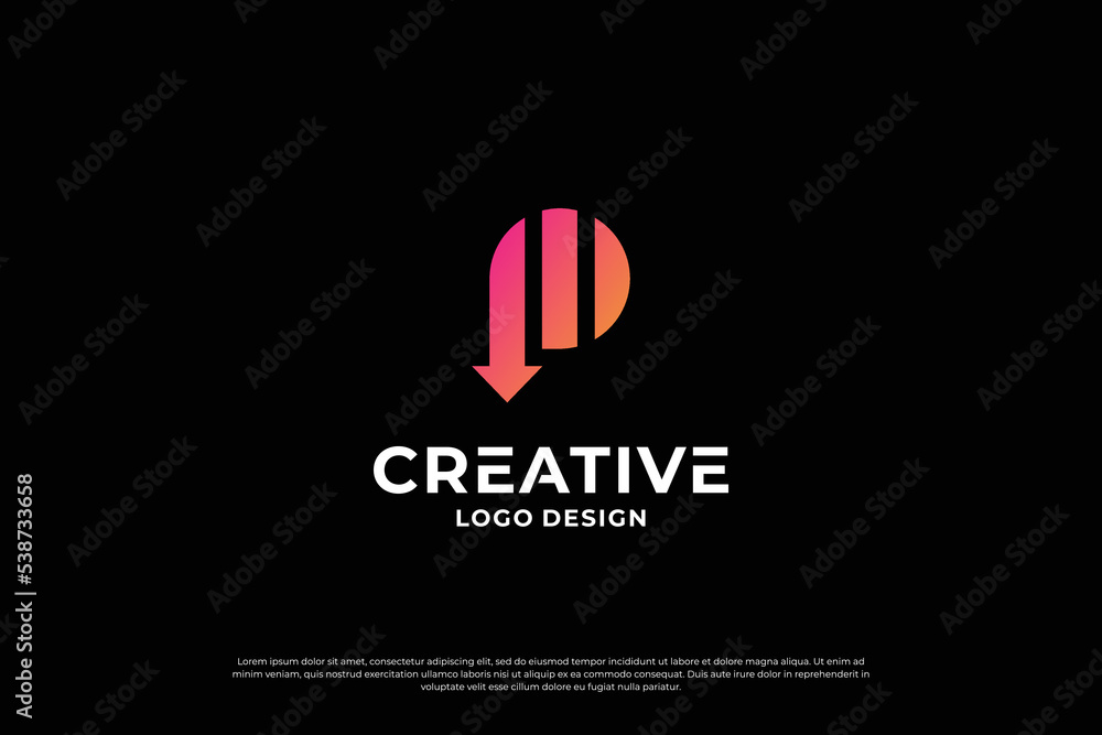 Letter P logo design inspiration. Initial letters P logo symbol mark. Creative letter P logo vector. Letter P logo design inspiration. Initial letters P logo symbol mark. Creative letter P logo vector.