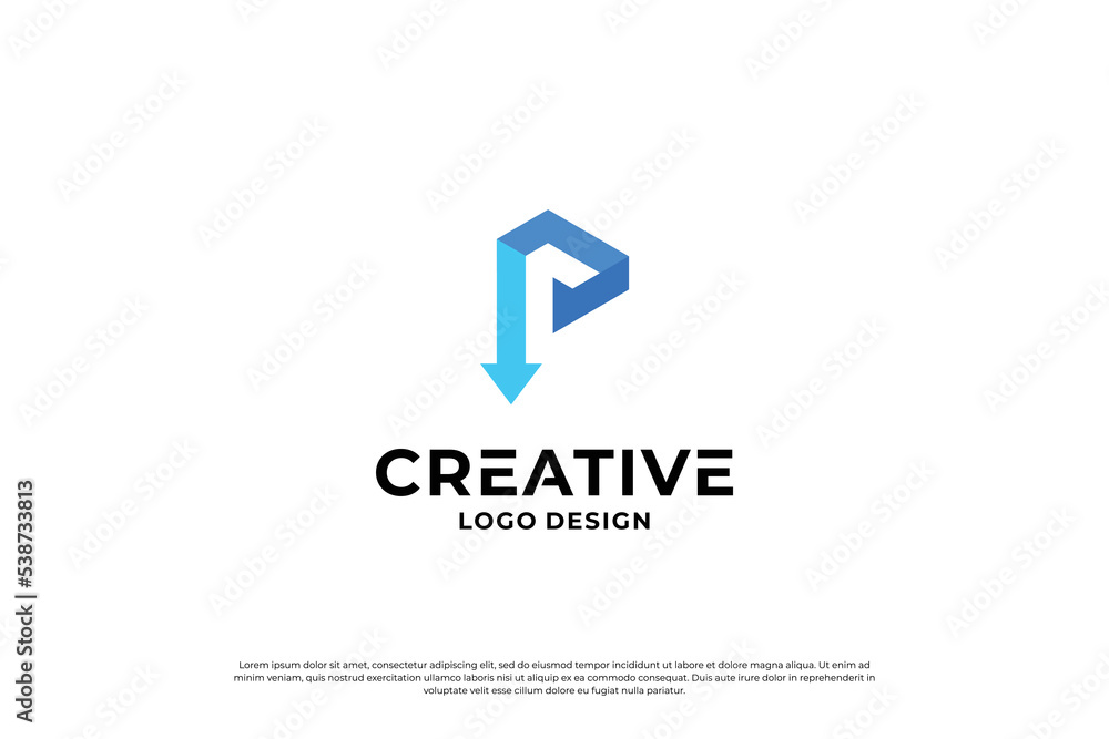 Letter P logo design inspiration. Initial letters P logo symbol mark. Creative letter P logo vector. Letter P logo design inspiration. Initial letters P logo symbol mark. Creative letter P logo vector.