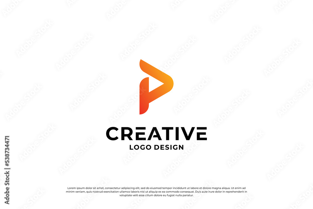 Letter P logo design inspiration. Initial letters P logo symbol mark. Creative letter P logo vector. Letter P logo design inspiration. Initial letters P logo symbol mark. Creative letter P logo vector.