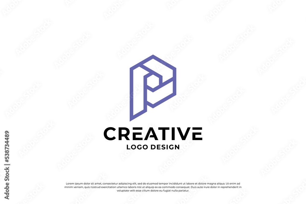 Letter P logo design inspiration. Initial letters P logo symbol mark. Creative letter P logo vector. Letter P logo design inspiration. Initial letters P logo symbol mark. Creative letter P logo vector.
