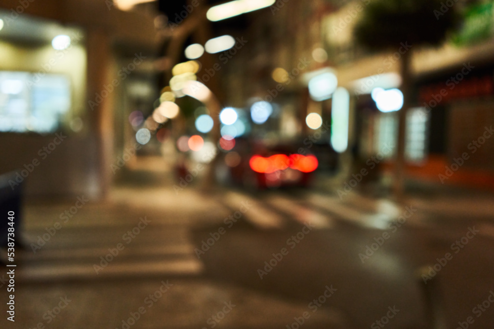 Picture of blurred cityscape at street Picture of blurred cityscape at street